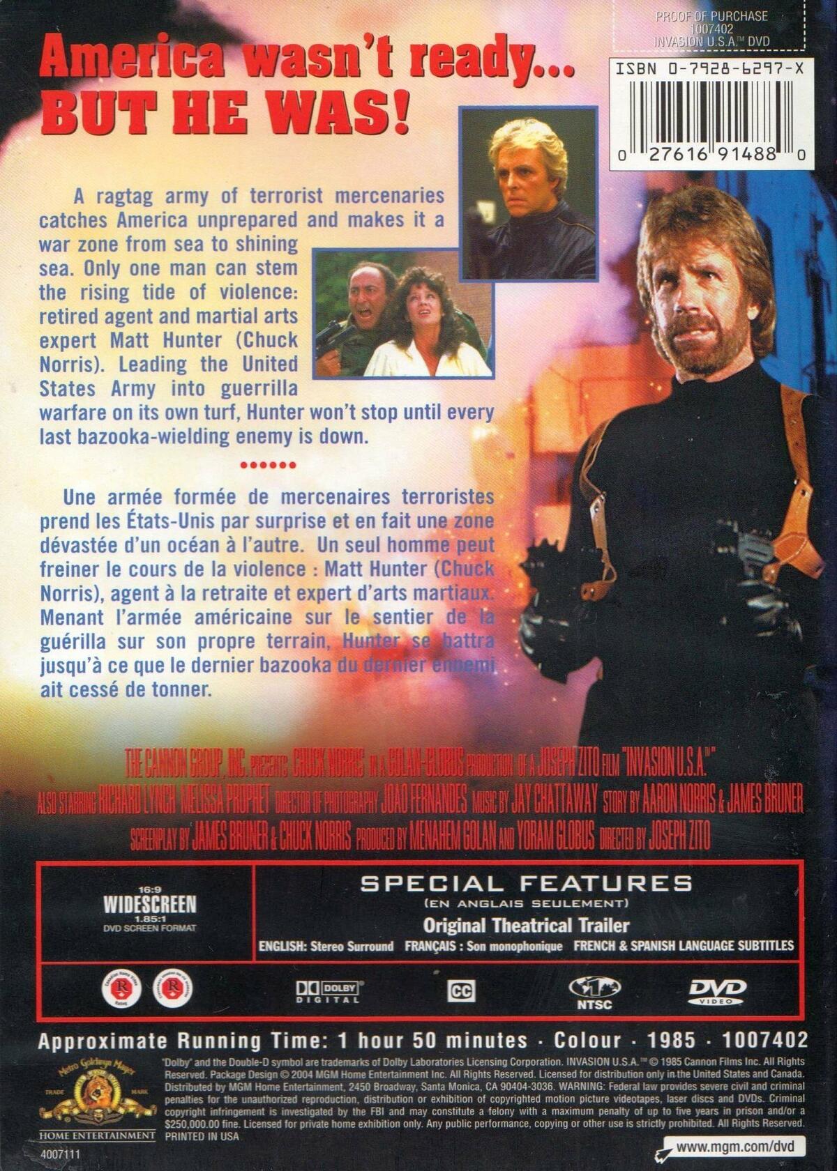 Invasion U.S.A. (1985) [DVD] - Very Good