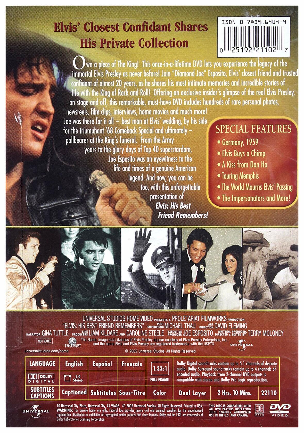 Elvis: His Best Friend Remembers (Full Screen) (Sous-titres fran�ais) [DVD] - Very Good