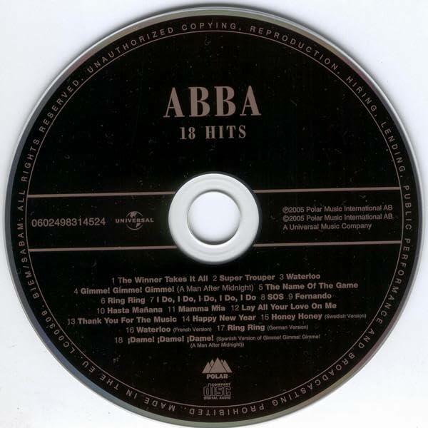 18 Hits [Audio CD] Abba - Good