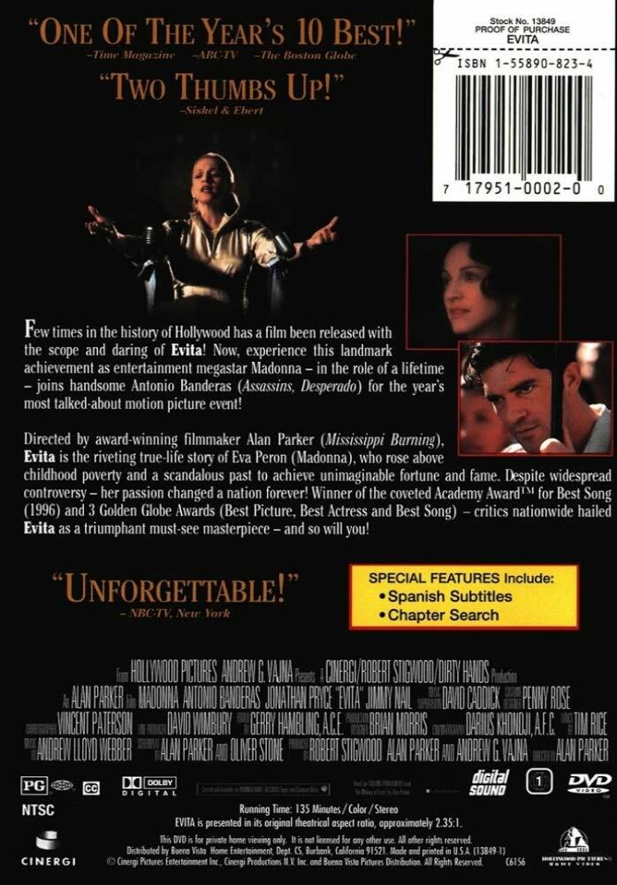 Evita [DVD] - Very Good