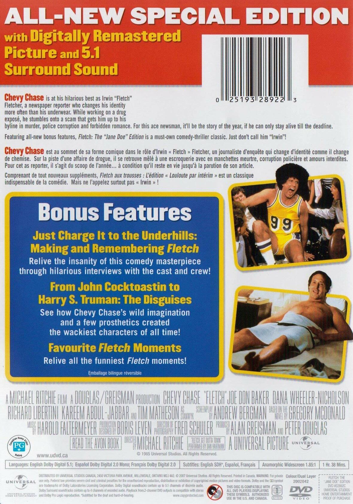 Fletch (The "Jane Doe" Edition) (Bilingual) [DVD] - Very Good