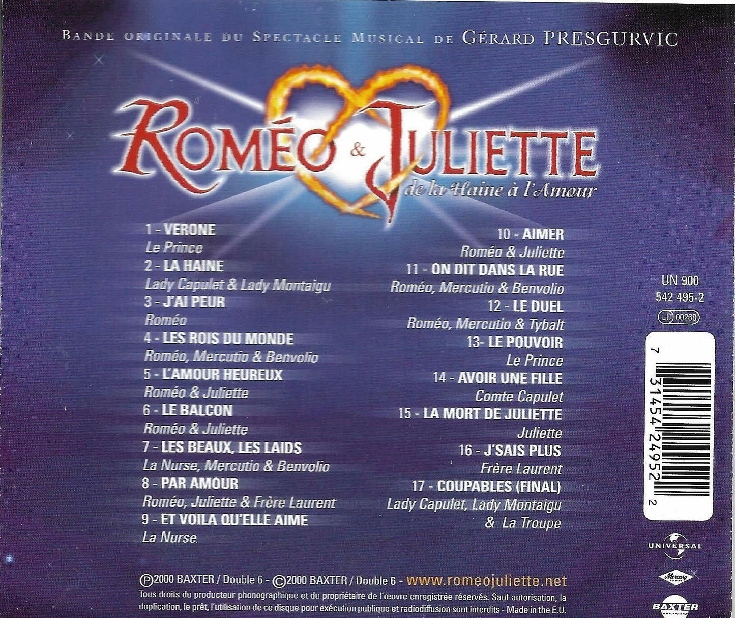 Rom�o et Juliette [Audio CD] Bof / Ost - Very Good