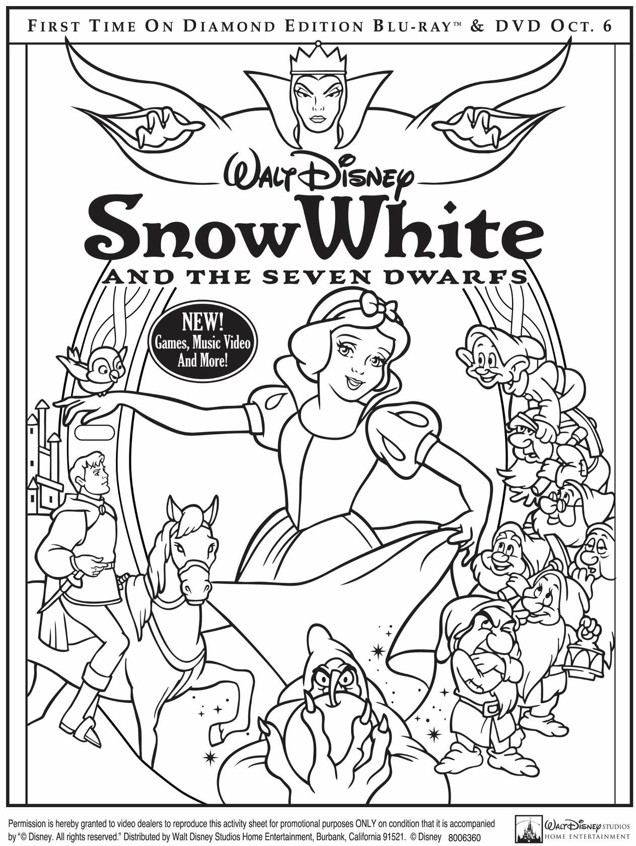 Snow White and the Seven Dwarfs (Three-Disc DVD/Blu-ray Combo + BD Live) (Bilingual) [Blu-ray] - Very Good