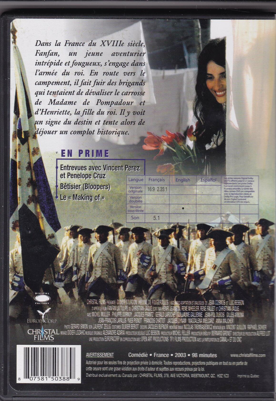 Fanfan La Tulipe [DVD] - Very Good