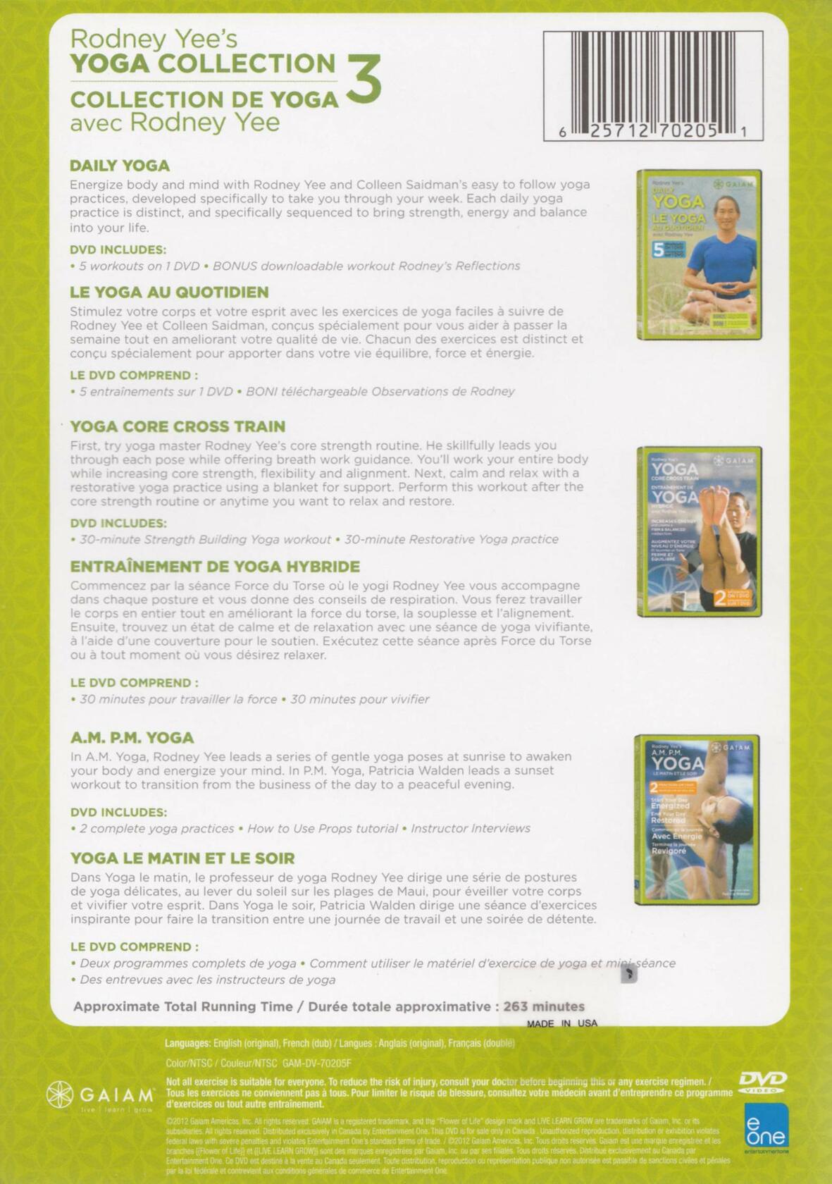 Gaiam R.yee Yoga Coll 3 3-pack (Bilingual) [DVD]