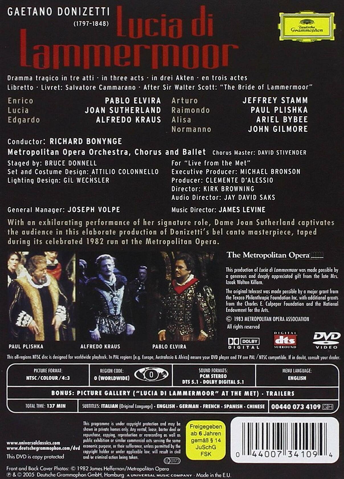 Lucia Di Lammermoor [DVD] - Very Good