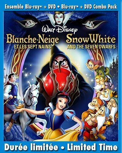 Snow White and the Seven Dwarfs (Two-Disc Blu-ray/DVD Combo, Bilingual Blu-ray Packaging) [Blu-ray] [Blu-ray] - Good