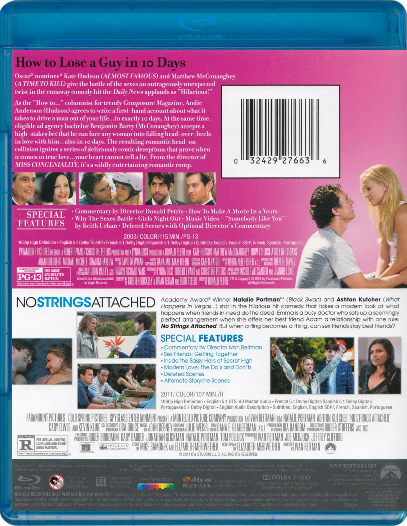 How To Lose A Guy in 10 Days / No Strings Attached (Double Feature) [Blu-ray] - Very Good