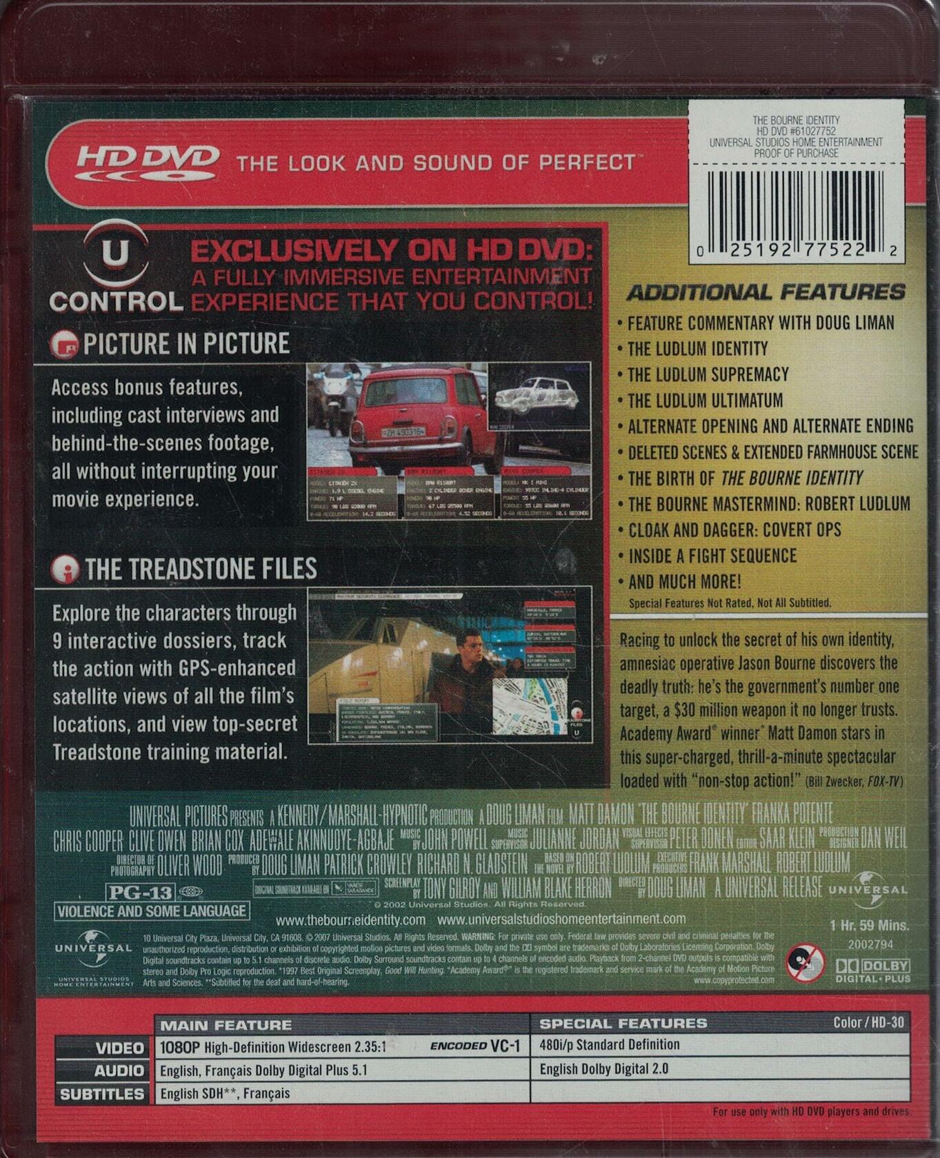 The Bourne Identity [HD DVD] (Bilingual) [Import] [HD DVD]