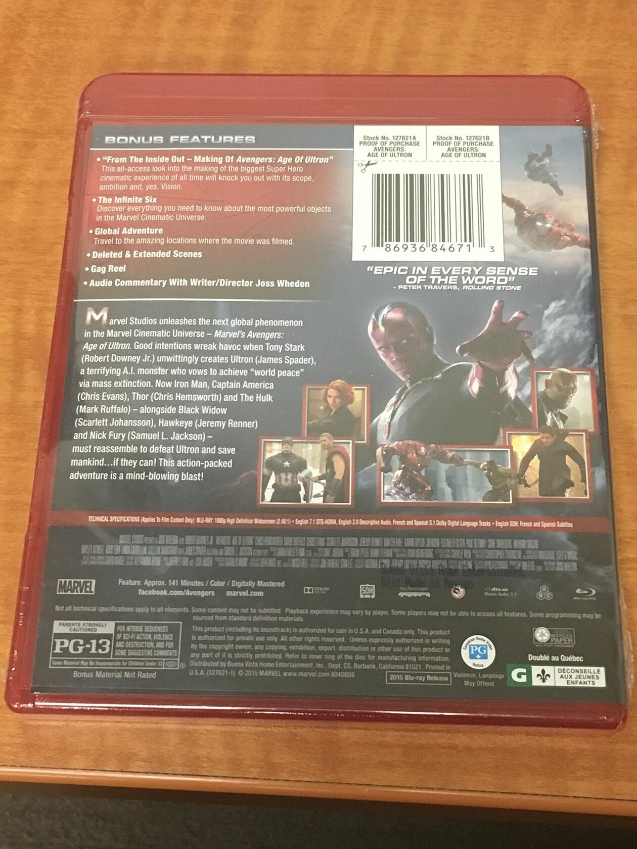 Marvel's Avengers: Age of Ultron [Blu-ray] [Blu-ray] - Good
