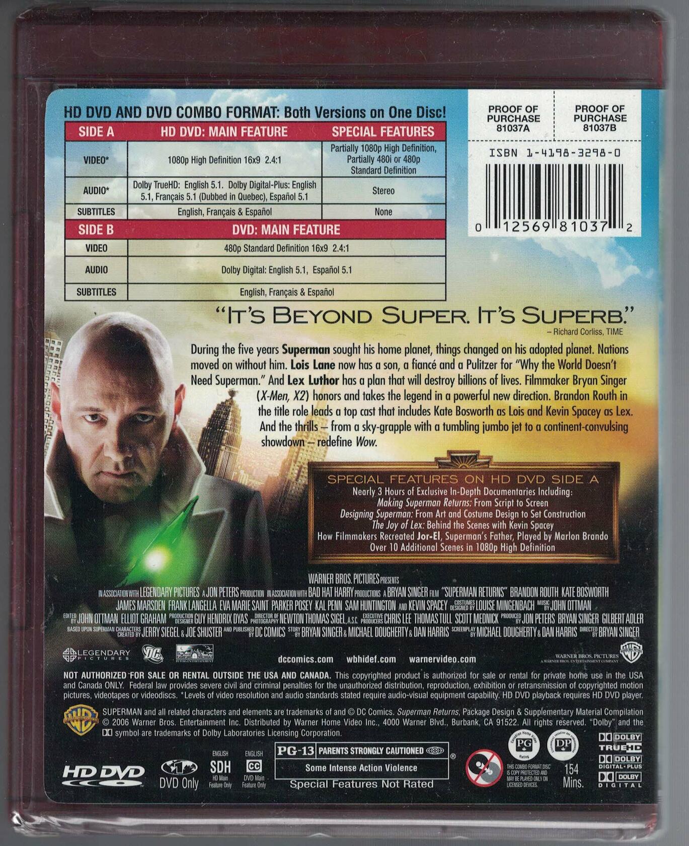 Superman Returns [HD DVD] (Bilingual) [Import] [HD DVD]