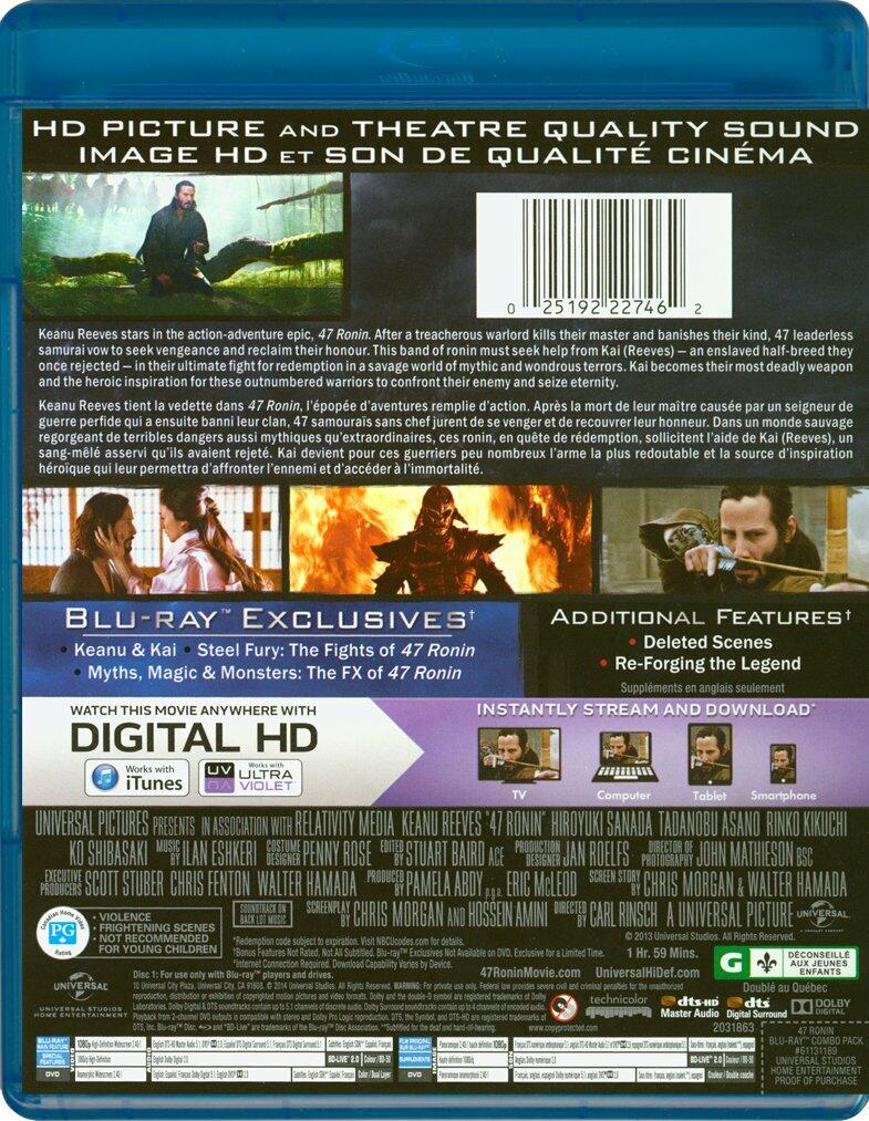 47 Ronin [Blu-ray + DVD + UltraViolet] [Blu-ray] - Very Good