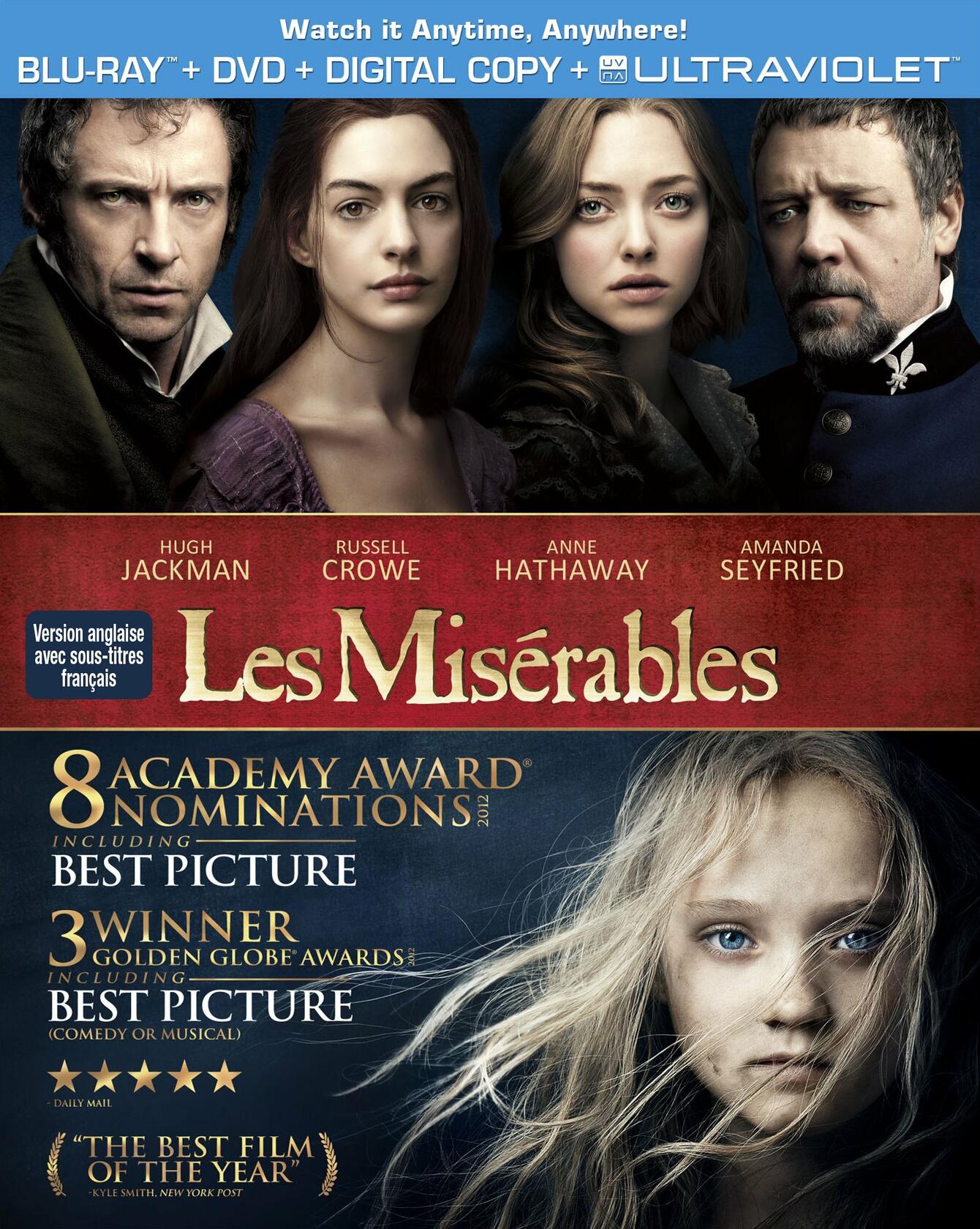 Les Miserables [Blu-ray + DVD + UltraViolet] (Sous-titres francais) [Blu-ray] - Very Good