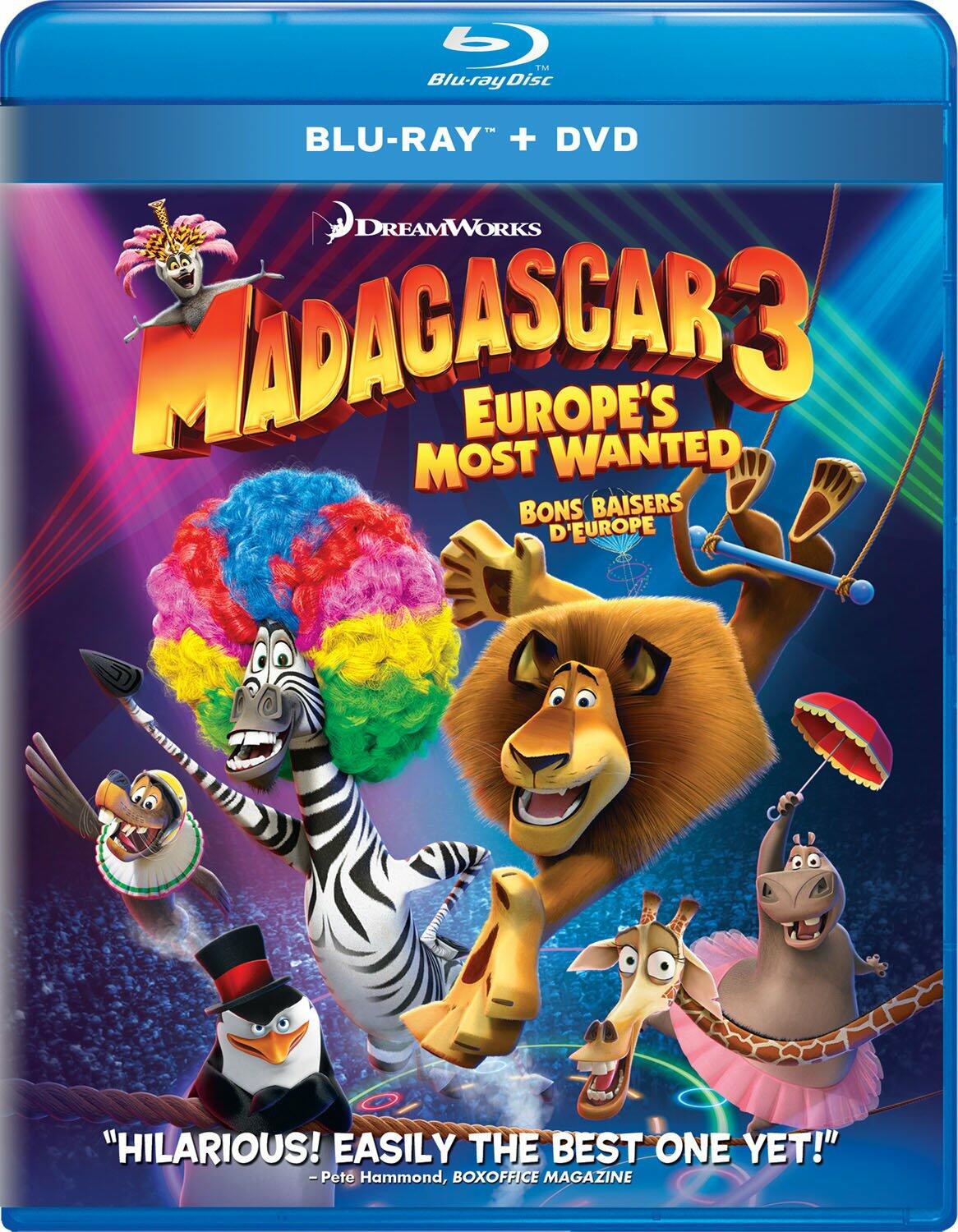Madagascar 3: Europe's Most Wanted (Bilingual) [Blu-ray + DVD + Digital Copy] [Blu-ray] - Very Good