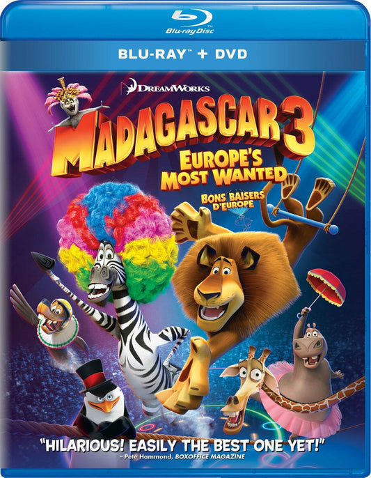 Madagascar 3: Europe's Most Wanted (Bilingual) [Blu-ray + DVD + Digital Copy] [Blu-ray] - Very Good