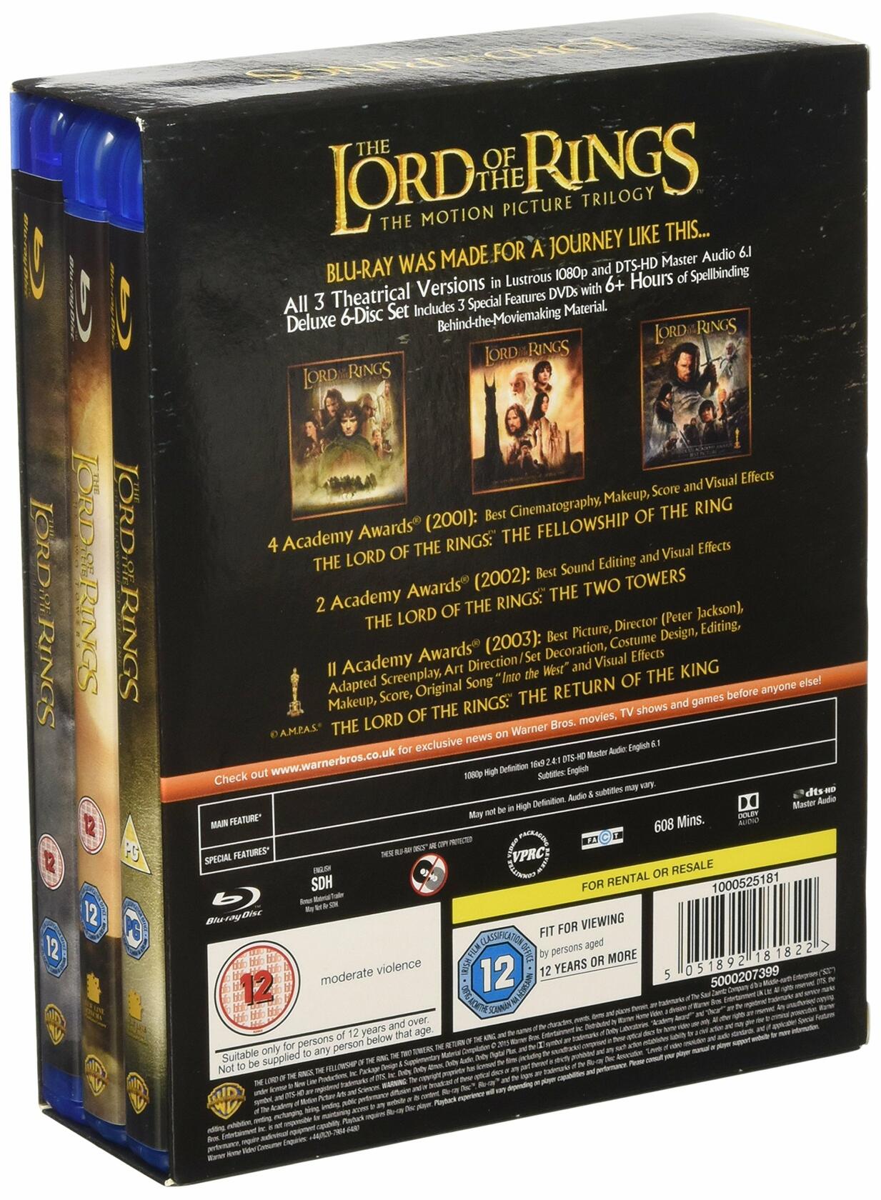 The Lord Of The Rings Trilogy [Blu-ray] - Good