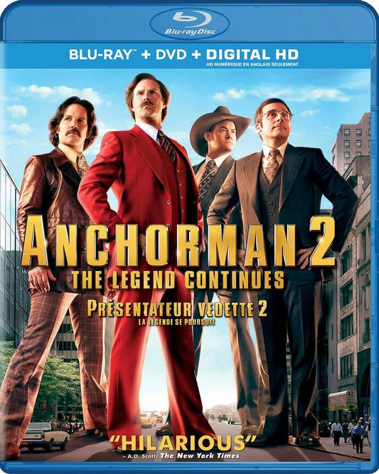 Anchorman 2: The Legend Continues [Blu-ray + DVD + Digital Copy] (Bilingual) [Blu-ray] - Very Good