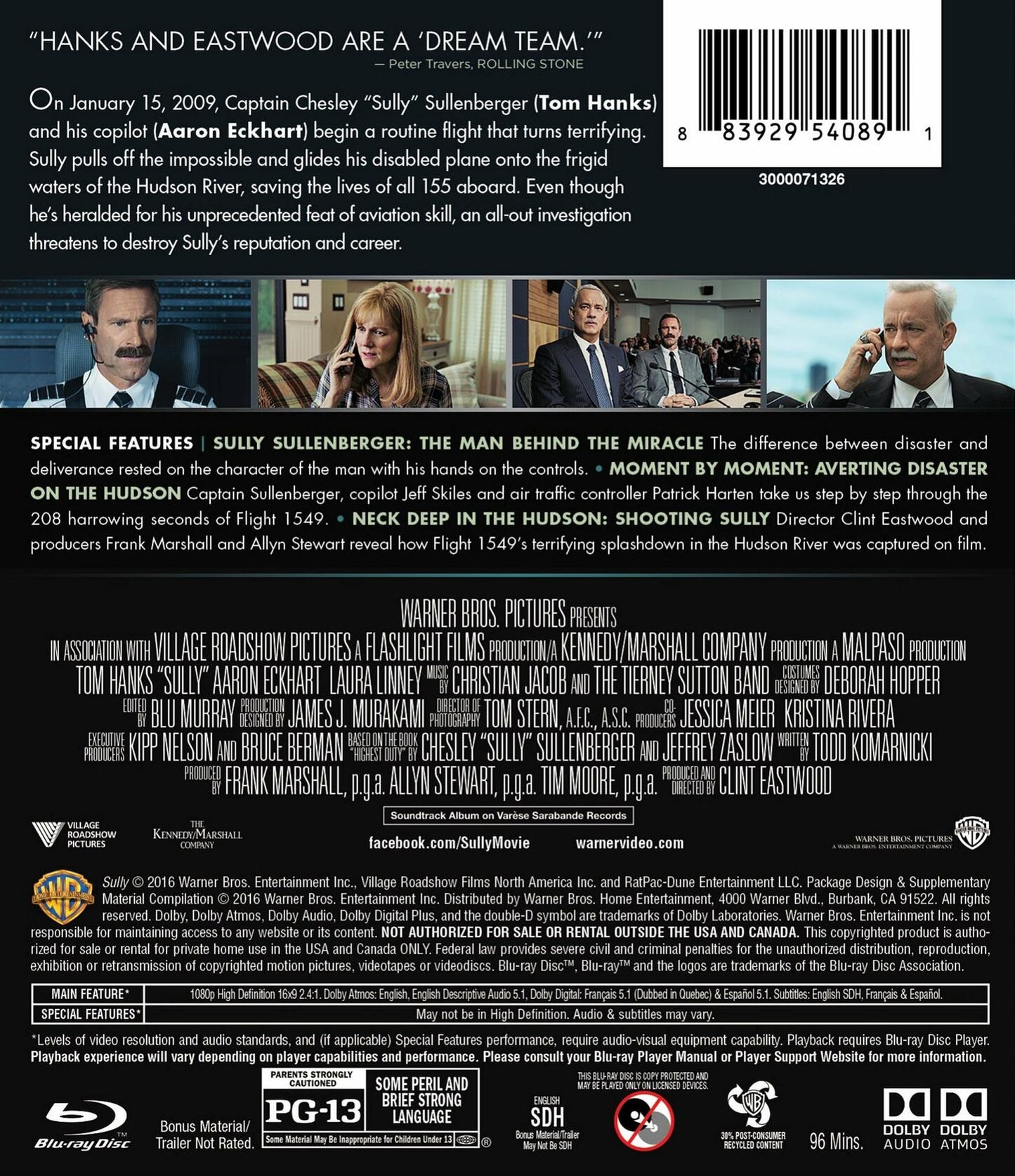 Sully (2016) (BD) [Blu-ray] [Blu-ray] - Very Good