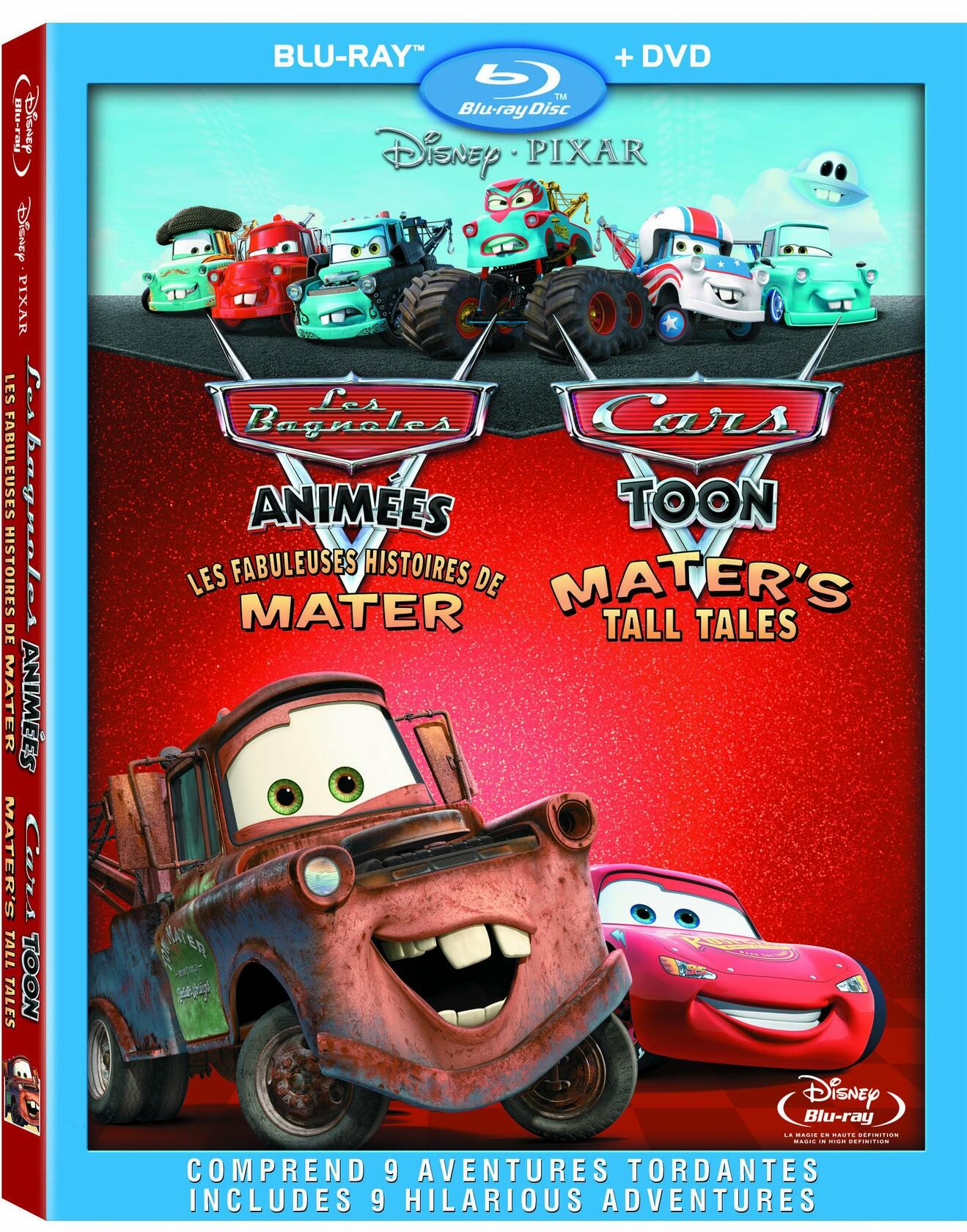 Les Bagnoles Animees: Les fabuleuses histoires de Mater / Cars Toon: Mater's Tall Tales [Blu-ray + DVD] [Blu-ray] - Good