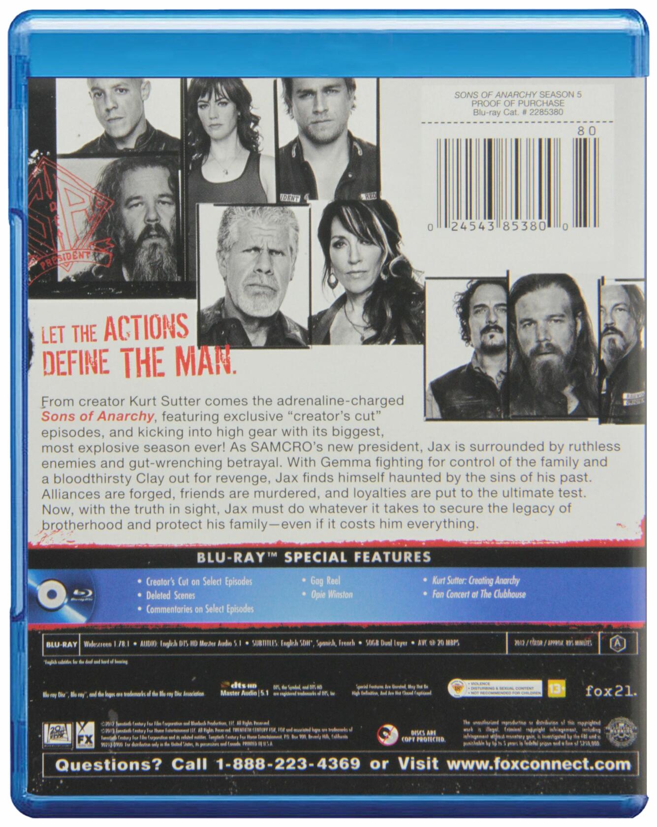 Sons of Anarchy: The Complete Fifth Season [Blu-ray] [Blu-ray] - Very Good