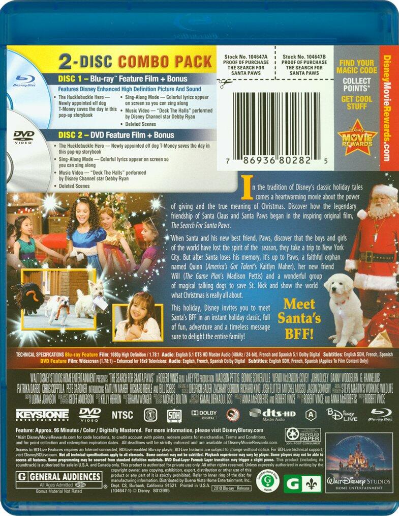 The Search for Santa Paws [Blu-ray + DVD] [Blu-ray]