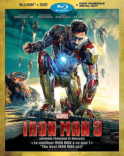 Iron Man 3 (Two-Disc Combo Pack + Digital Copy) (Bilingual) [Blu-ray + DVD + Digital Copy] [Blu-ray] - Good