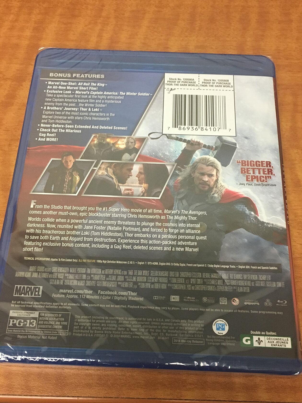 Thor: The Dark World [Blu-ray] [Blu-ray] - Very Good