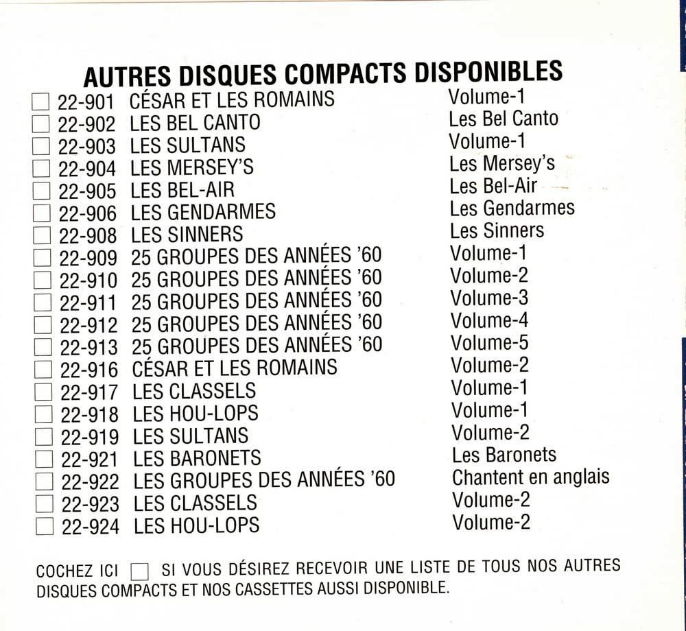 Les Classels – Vol. 1 - 1991 - (Canada - Compilation) - CD - Very Good