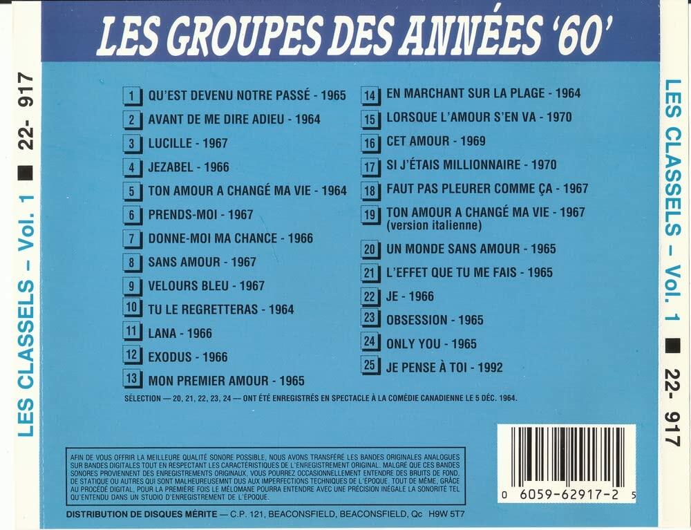 Les Classels – Vol. 1 - 1991 - (Canada - Compilation) - CD - Very Good