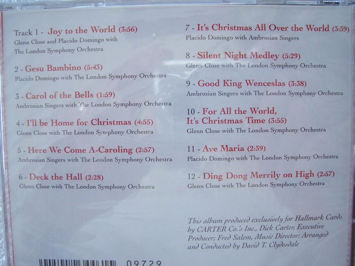 Repeat the Sounding Joy [Audio CD] Glenn Close, Placido Domingo - Very Good
