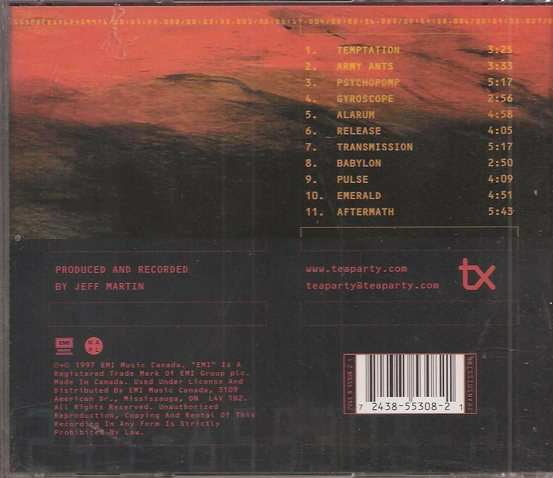 Transmission [Audio CD] Tea Party - Very Good