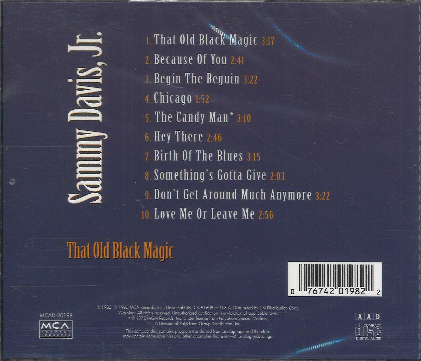 That Old Black Magic [Audio CD] Davis, Sammy Jr. - Very Good