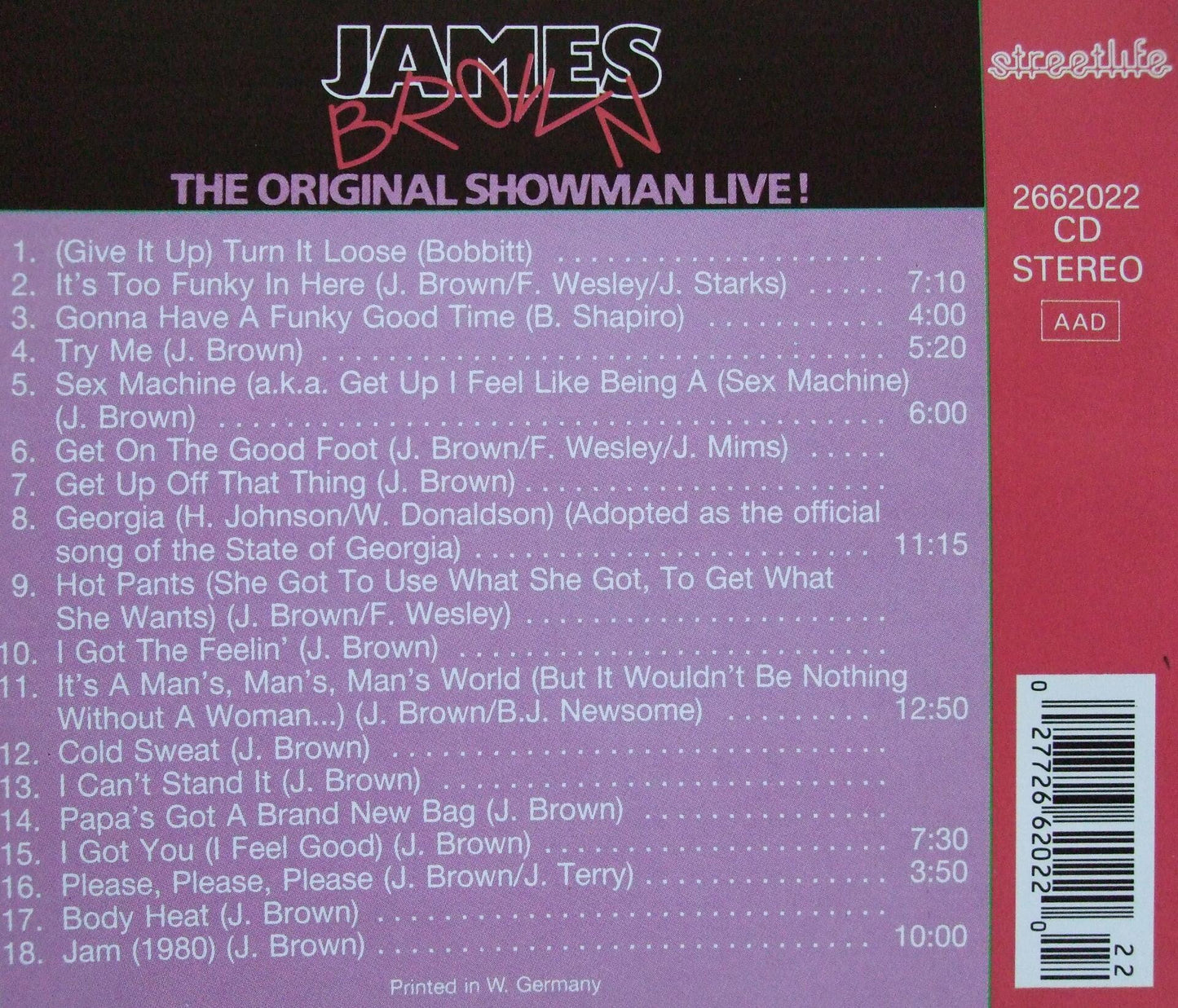 Original showman live! [Audio CD] - Good
