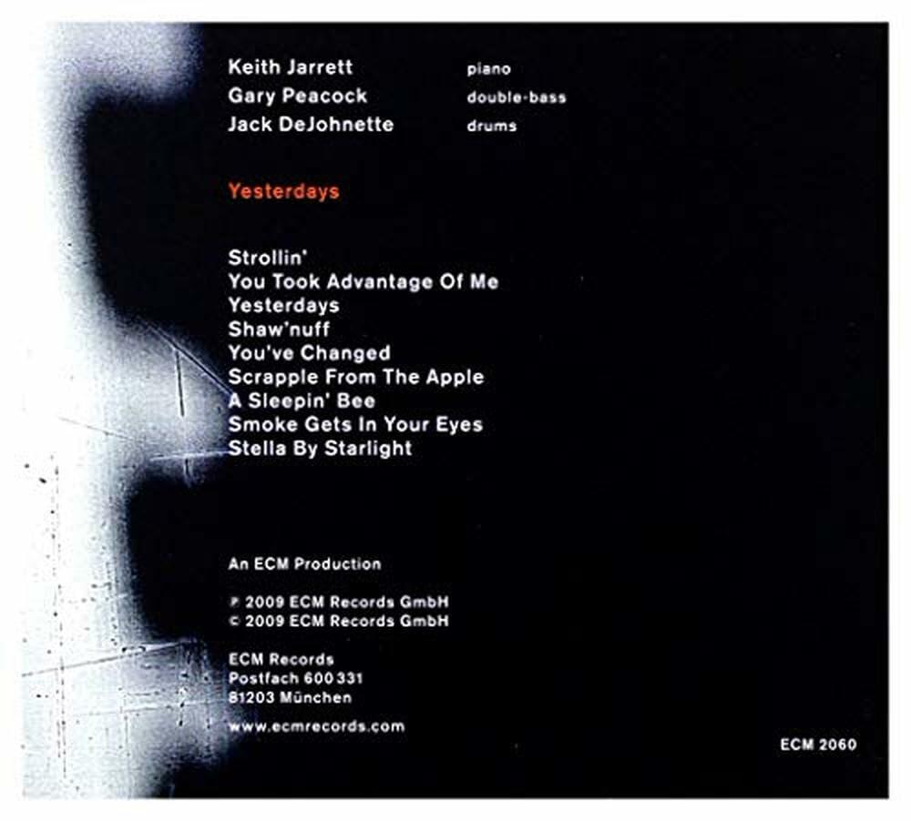 Yesterdays [Audio CD] JARRETT / PEACOCK / DEJOHNETTE - Good