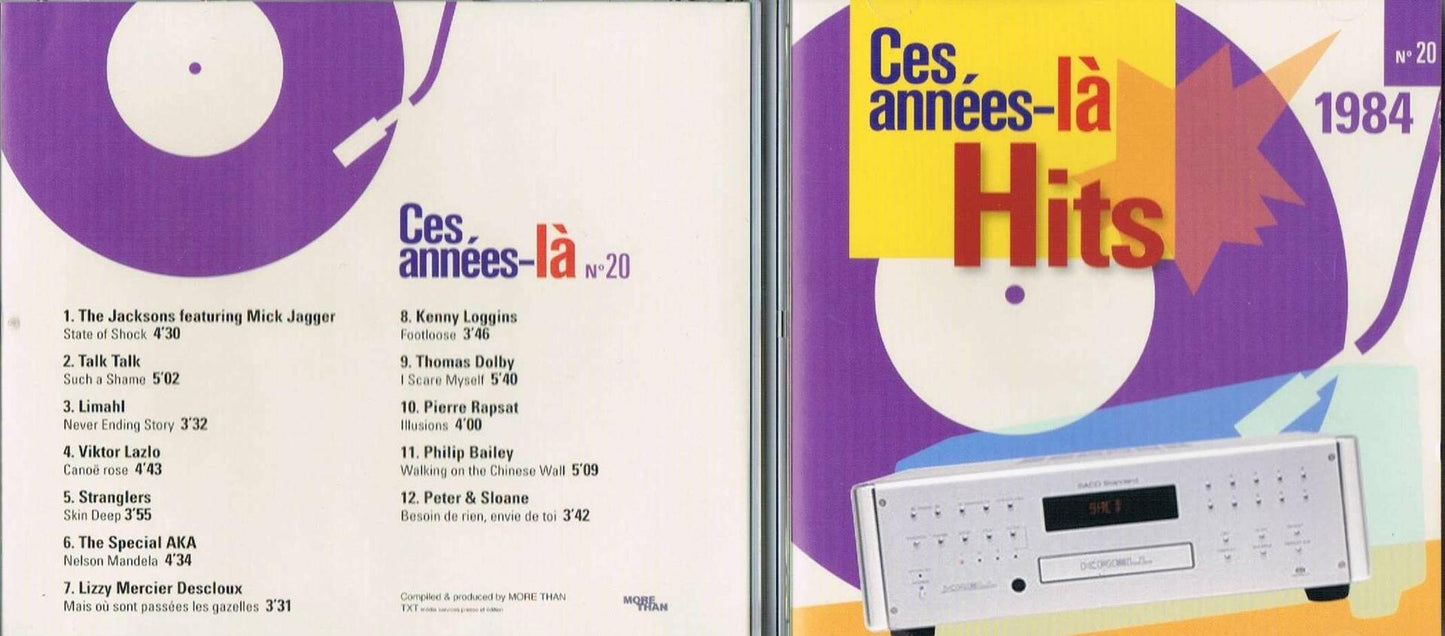 Ces Annees-La, Hits 1984 (No 20) Artistes Originaux [Audio CD] The Jacksons feat Mick Jagger, Talk Talk, Limahl, Viktor Lazlo, Stranglers, The Special AKA, Lizzy Mercier Descloux, Kenny Loggins, Thomas Dolby, Pierre Rapsat, Philip Bailey, Peter & Sloane,