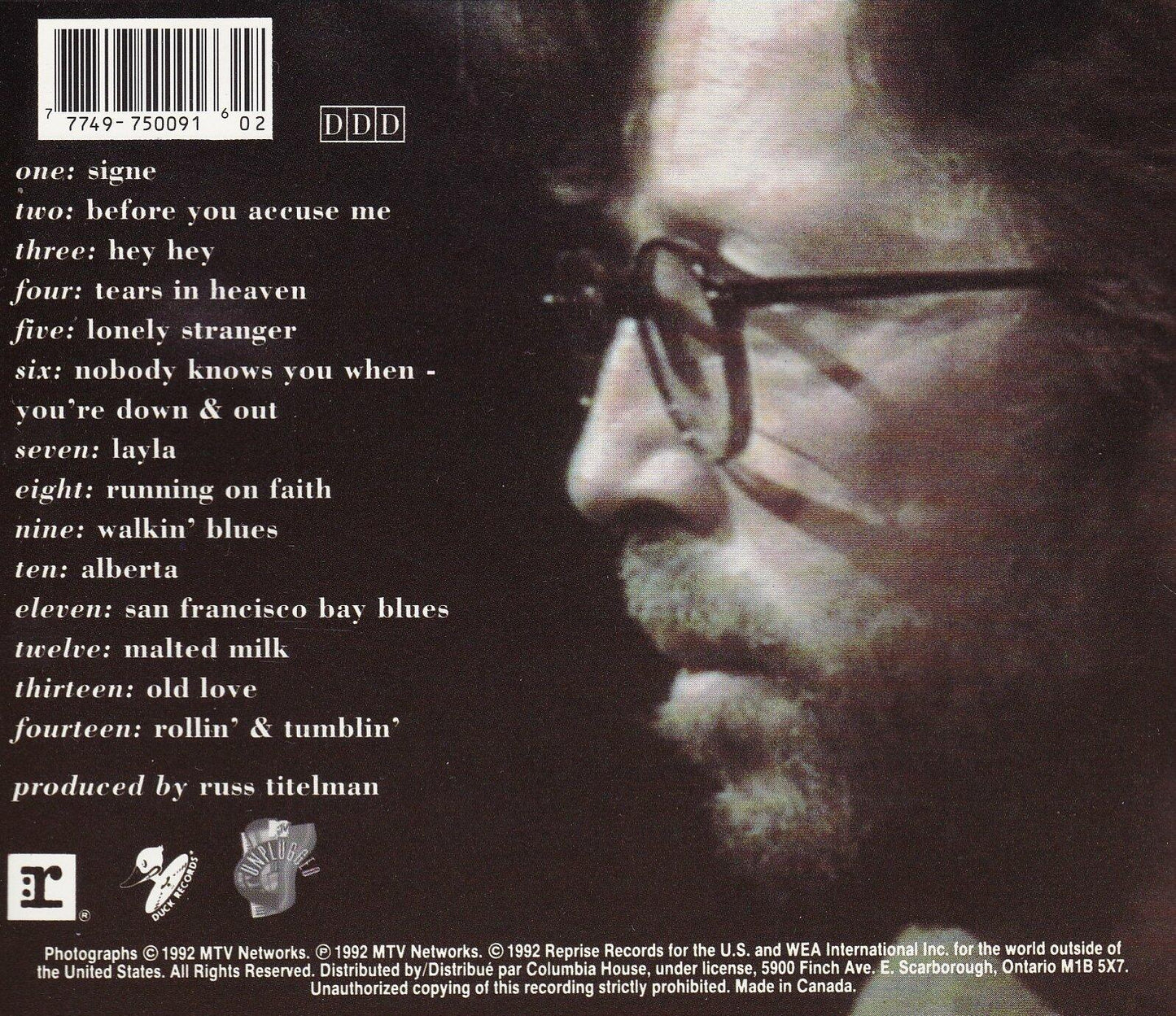 Unplugged (1992) [Audio CD] Eric Clapton [Audio CD] Eric Clapton - Very Good
