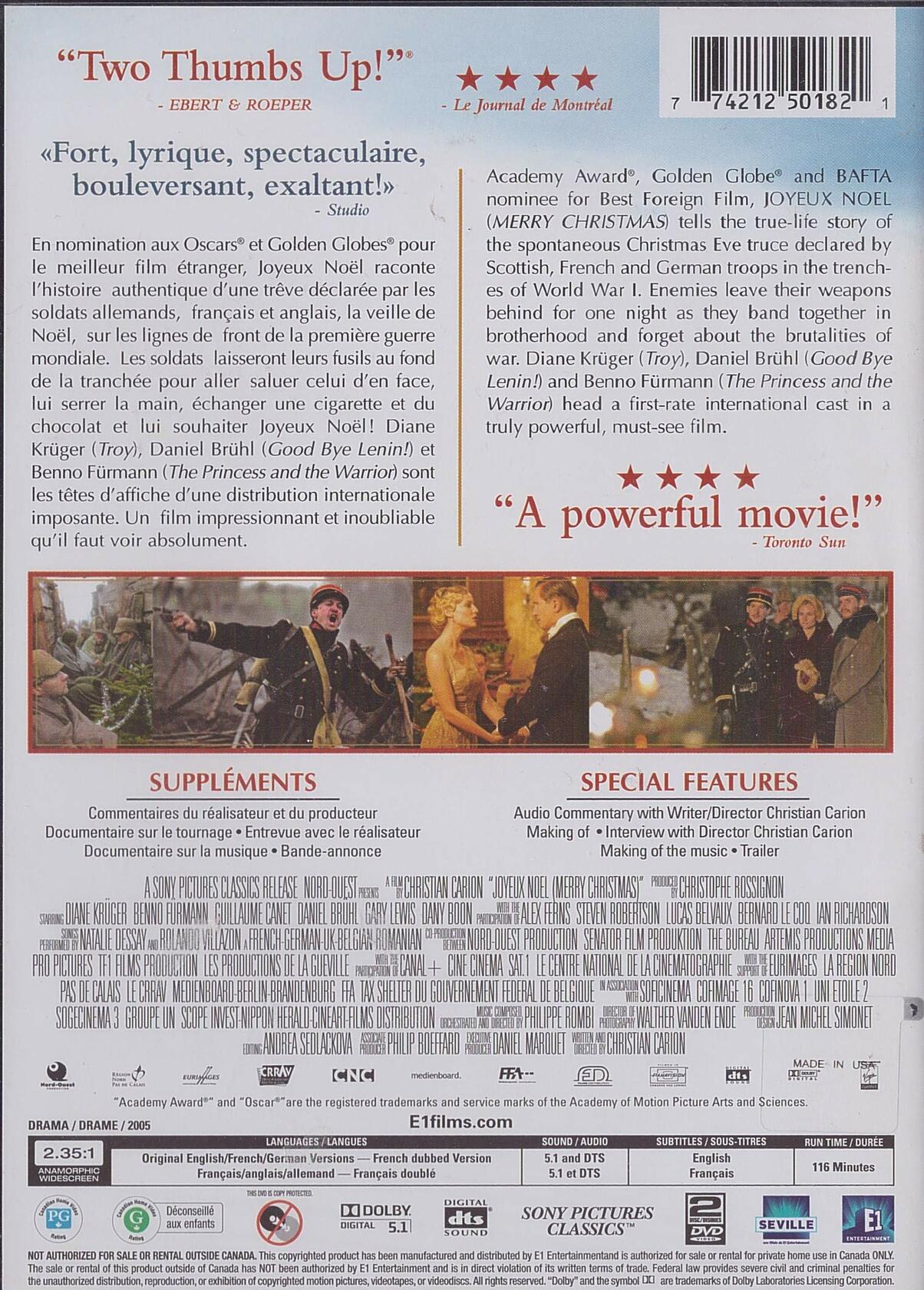 Joyeux Noel - 2 Disc Edition [DVD] - Acceptable
