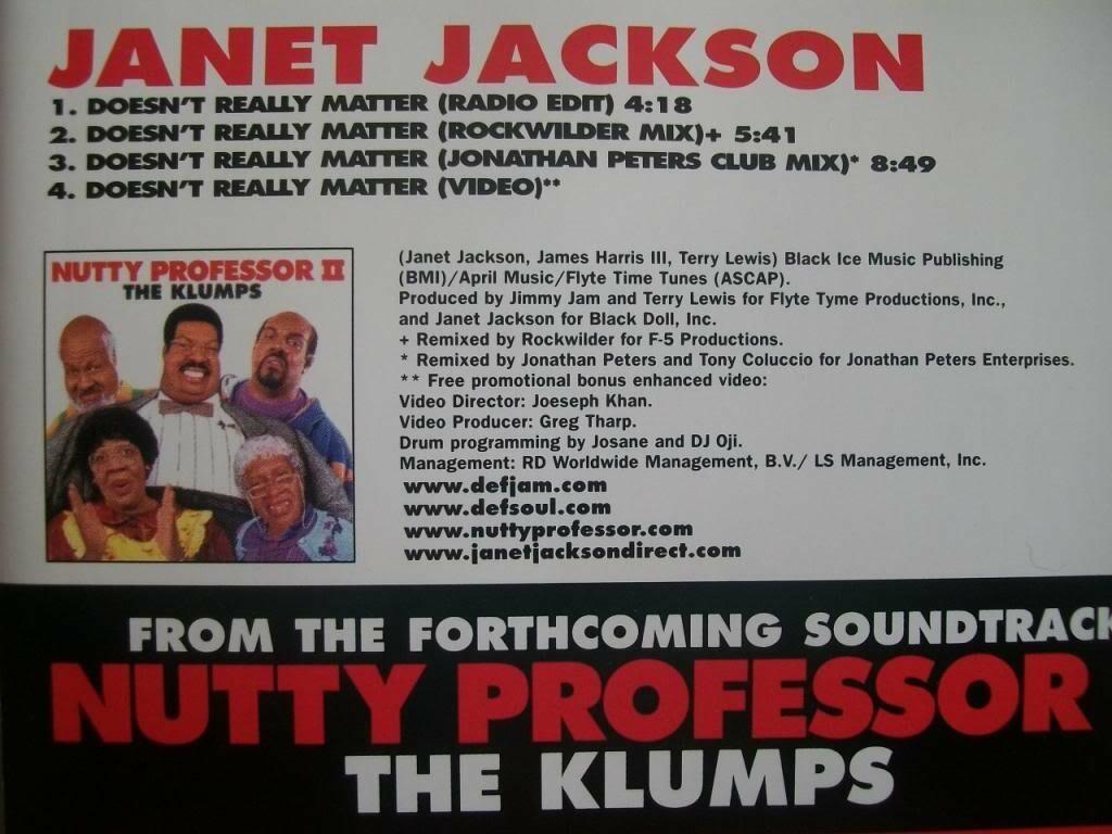 Doesn't Really Matter [Audio CD] Jackson, Janet - Very Good