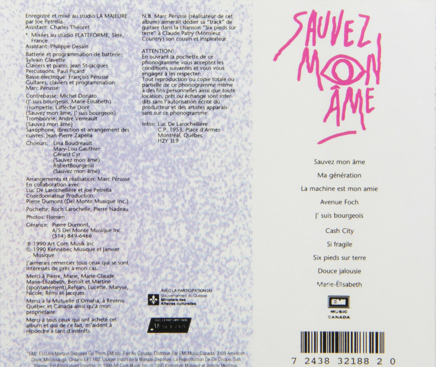 Sauvez Mon Ame [Audio CD]