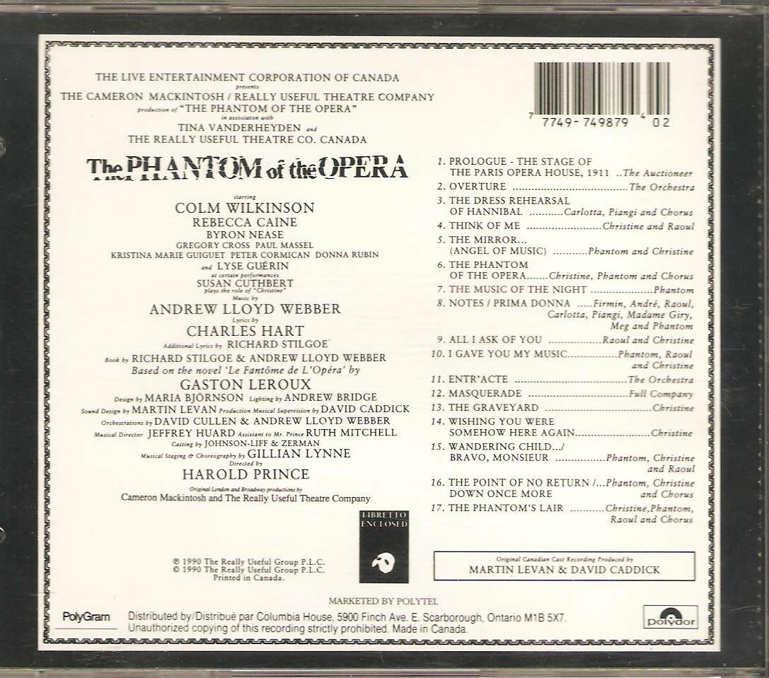 The Phantom of the Opera [Audio CD] - Very Good