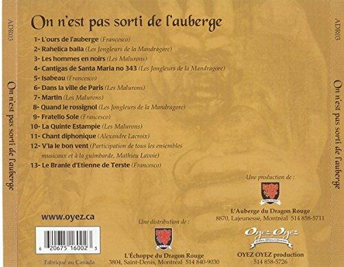 On N'Est Pas Sorti De L'Auberge - (Canada) - 2008 [Audio CD] Various Artist - Very Good