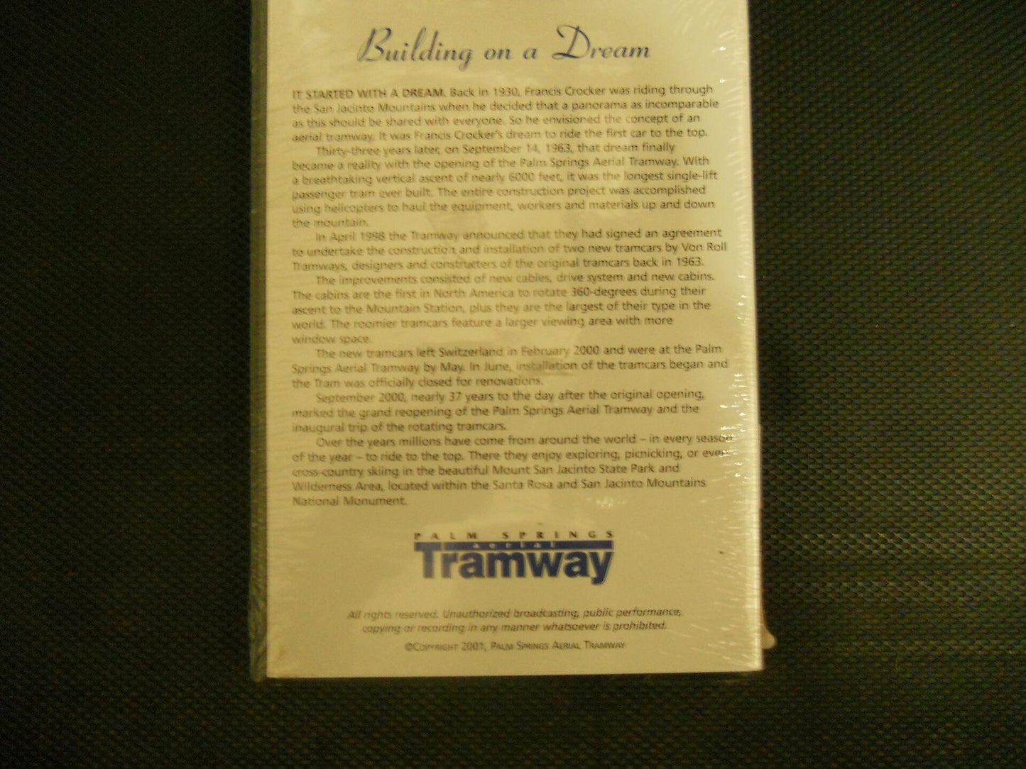 Building on a Dream ... the breathtaking story of the PALM SPRINGS Tramway [DVD] - Good