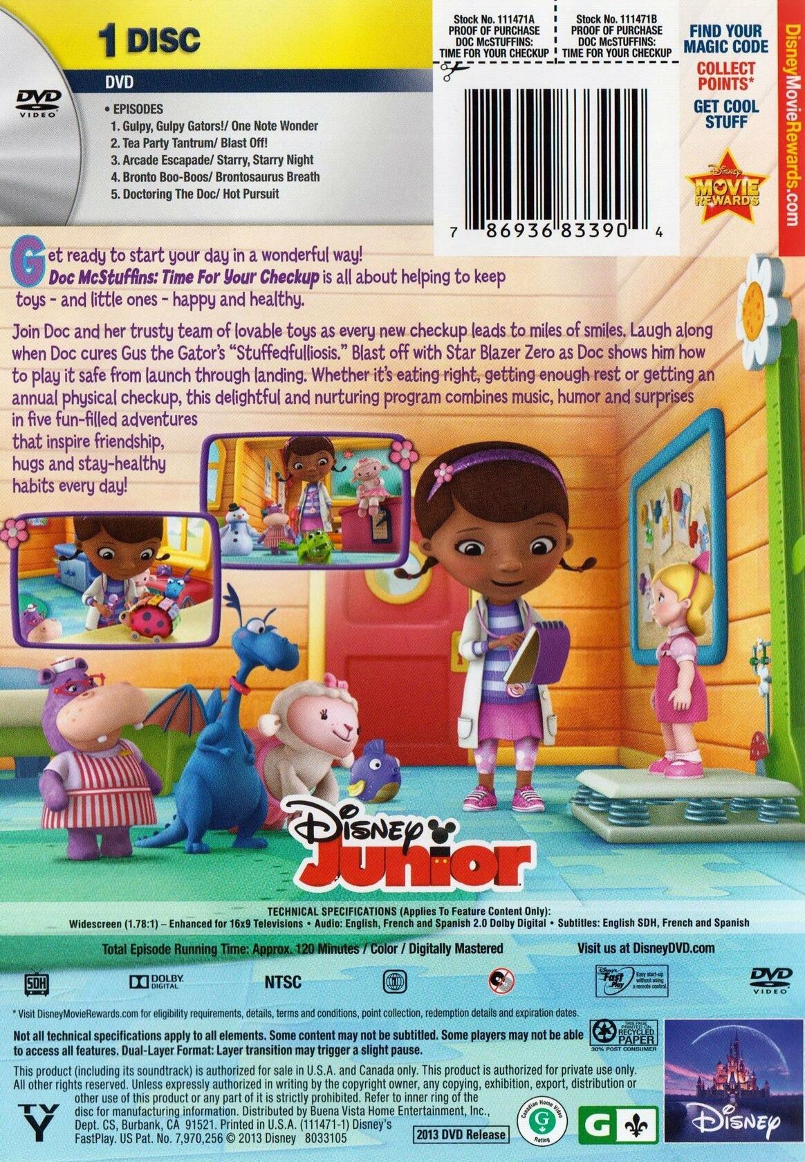 Doc McStuffins: Time For Your Check Up (Bilingual) [DVD]