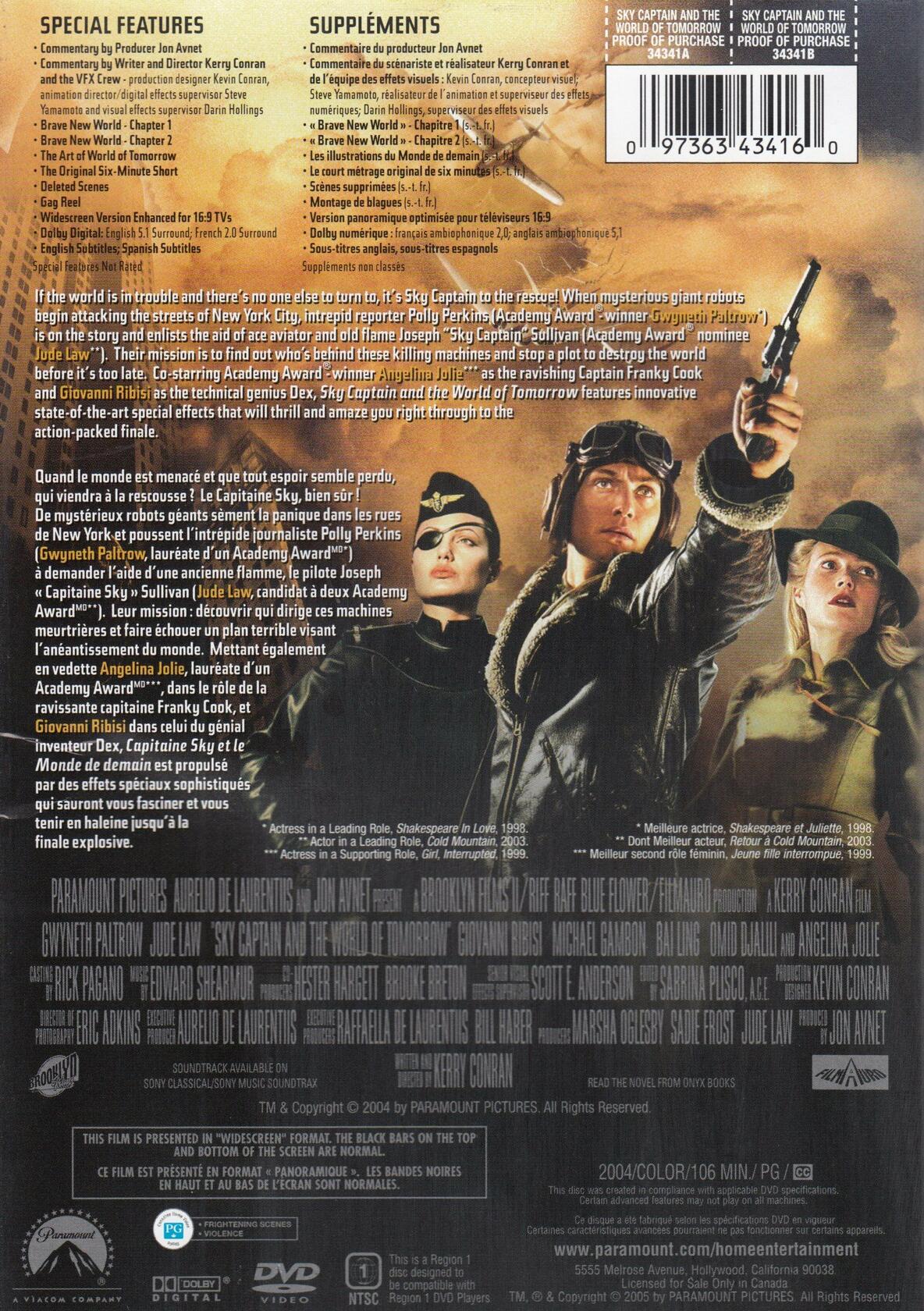 Sky Captain and the World Of Tomorrow [DVD] - Good