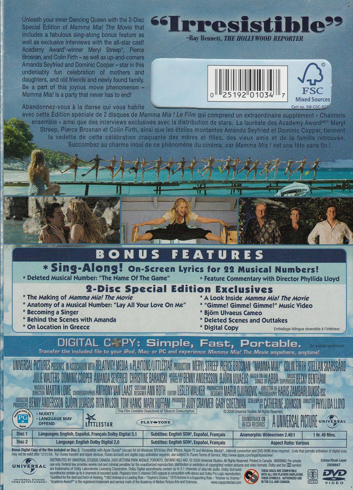 Mamma Mia (2-Disc Special Edition) [DVD]