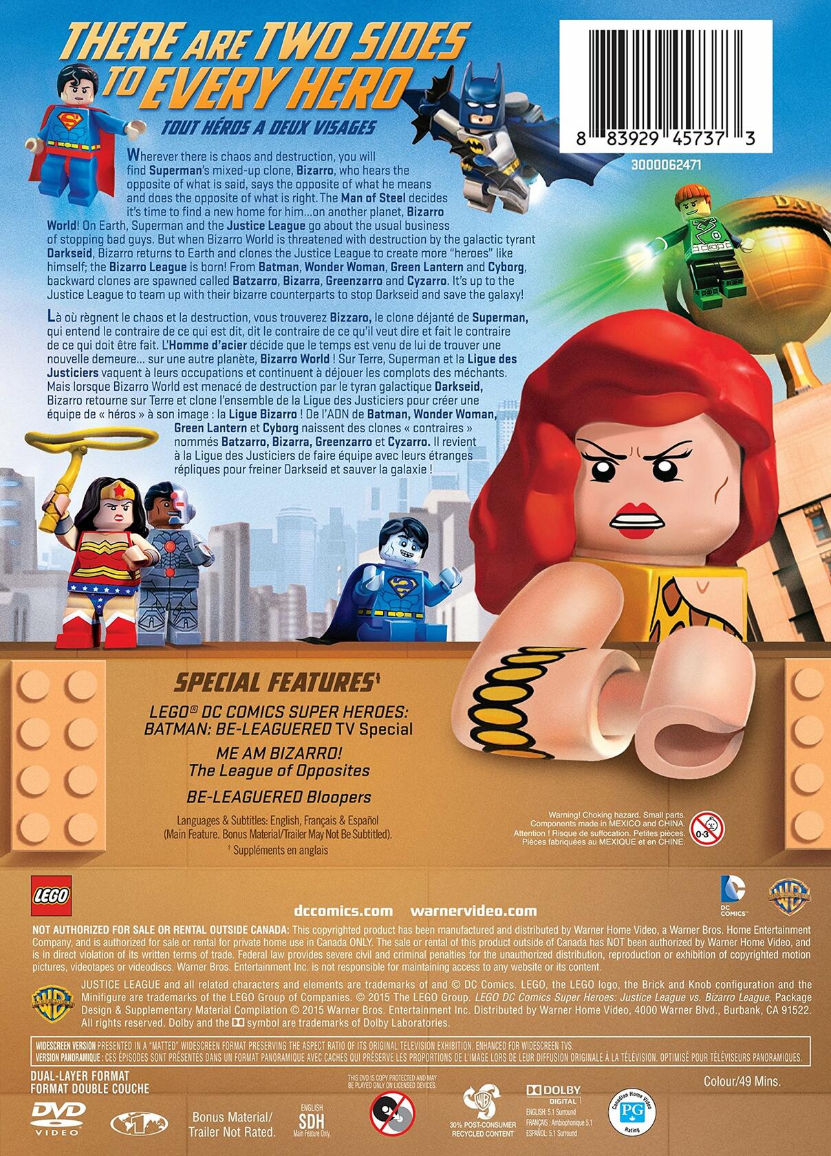 LEGO DC Comics Super Heroes: Justice League vs. Bizarro League with Batzarro Figure (Bilingual) [DVD]