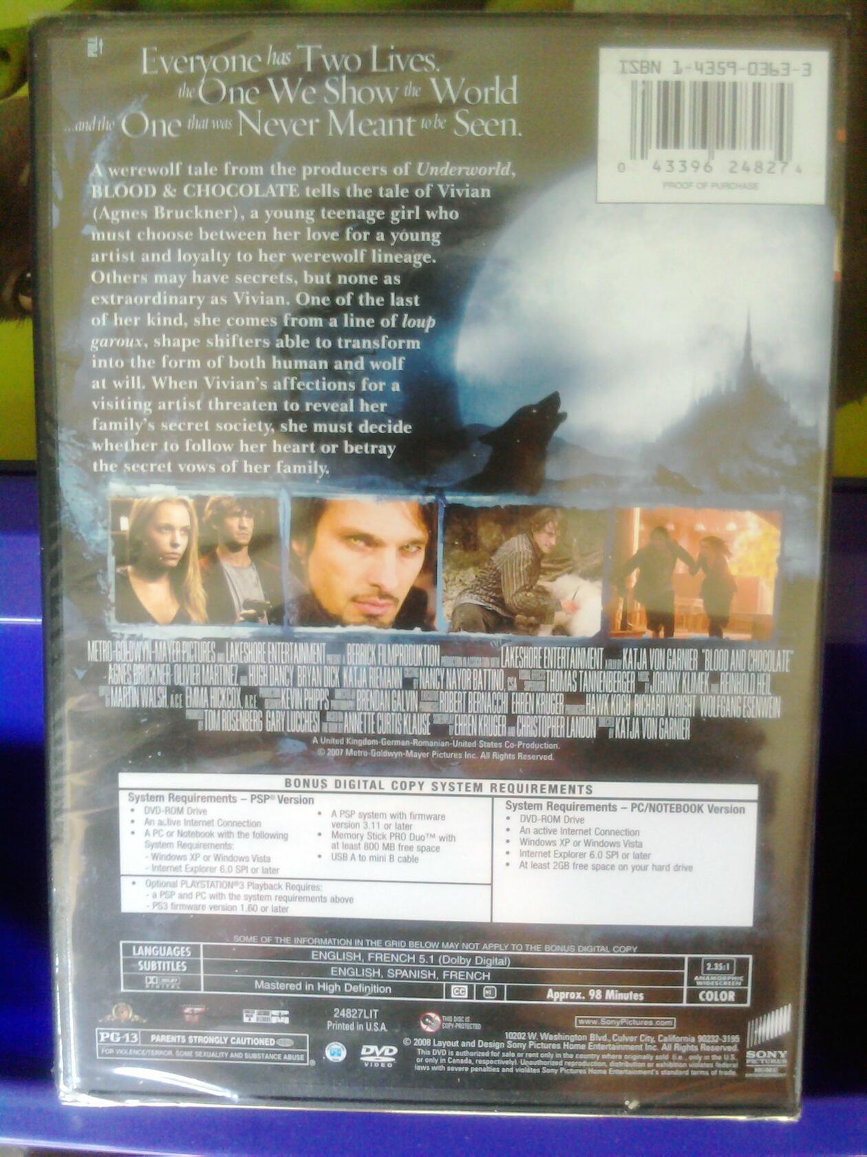 Blood & Chocolate (Bilingual) [Import] [DVD]