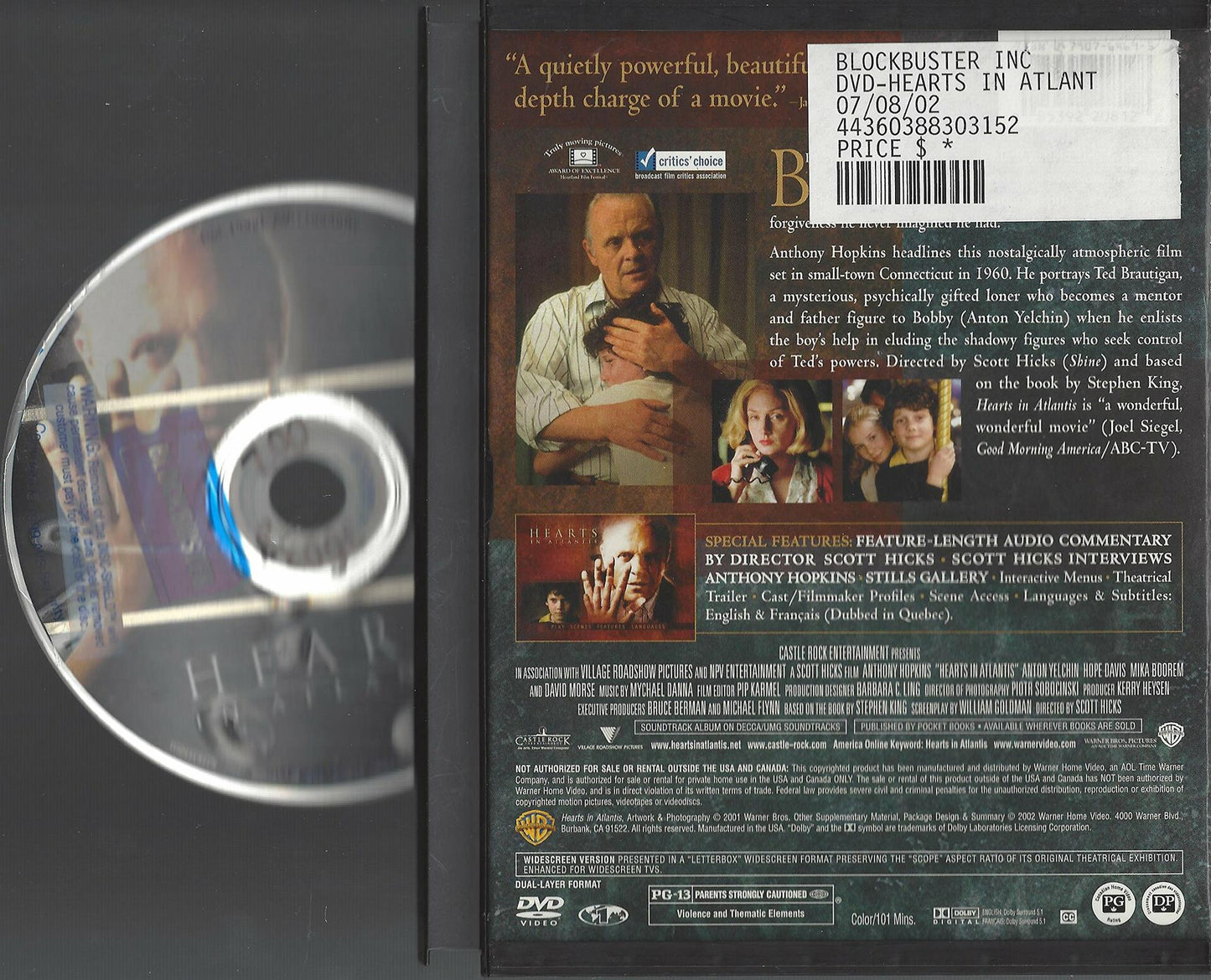 Hearts in Atlantis (Widescreen) [DVD] - Good