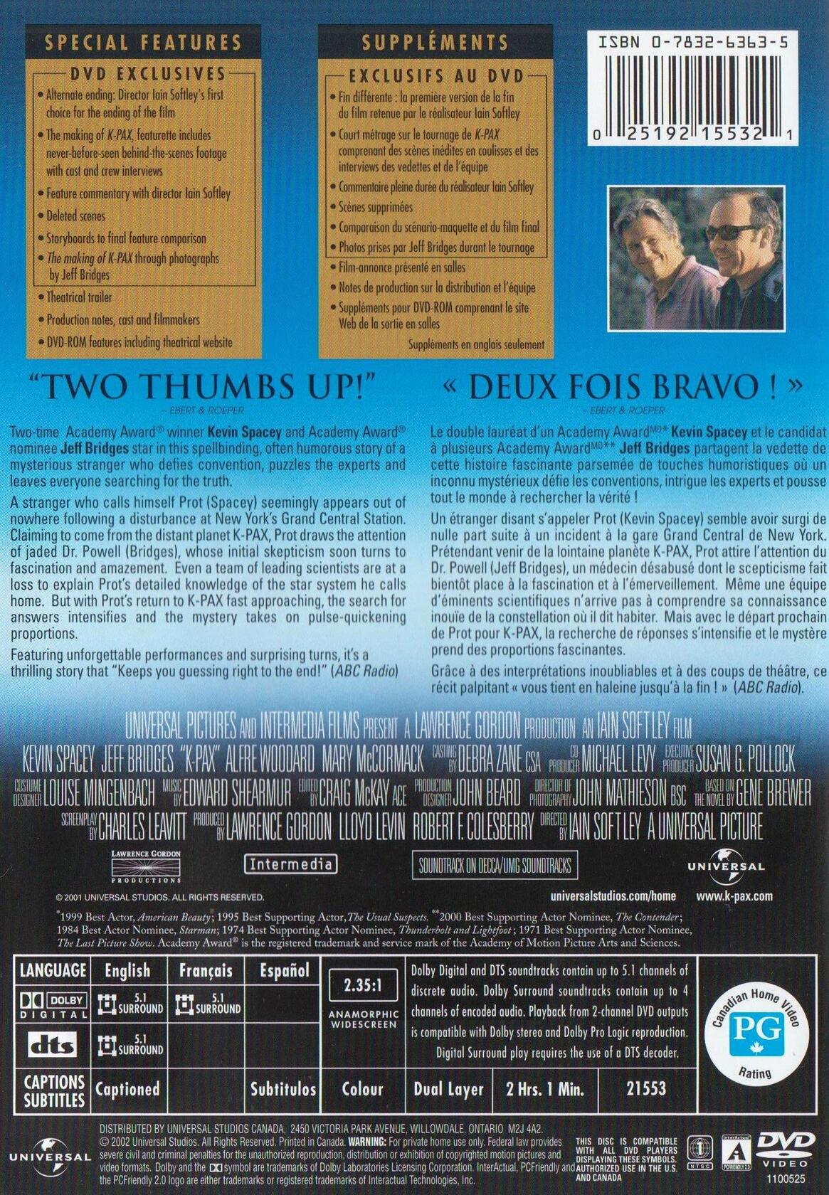 K-Pax: Collector's Edition (Widescreen) [DVD]
