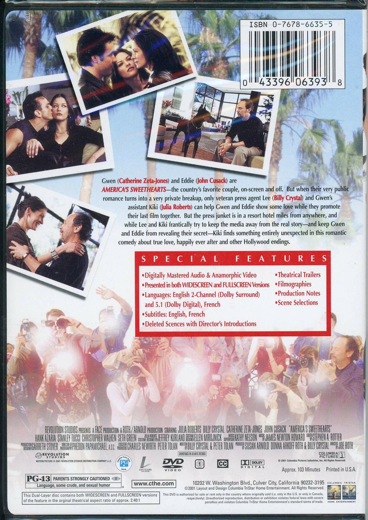 AMERICAS SWEETHEARTS MOVIE [DVD]